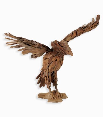 Aigle en teck à poser