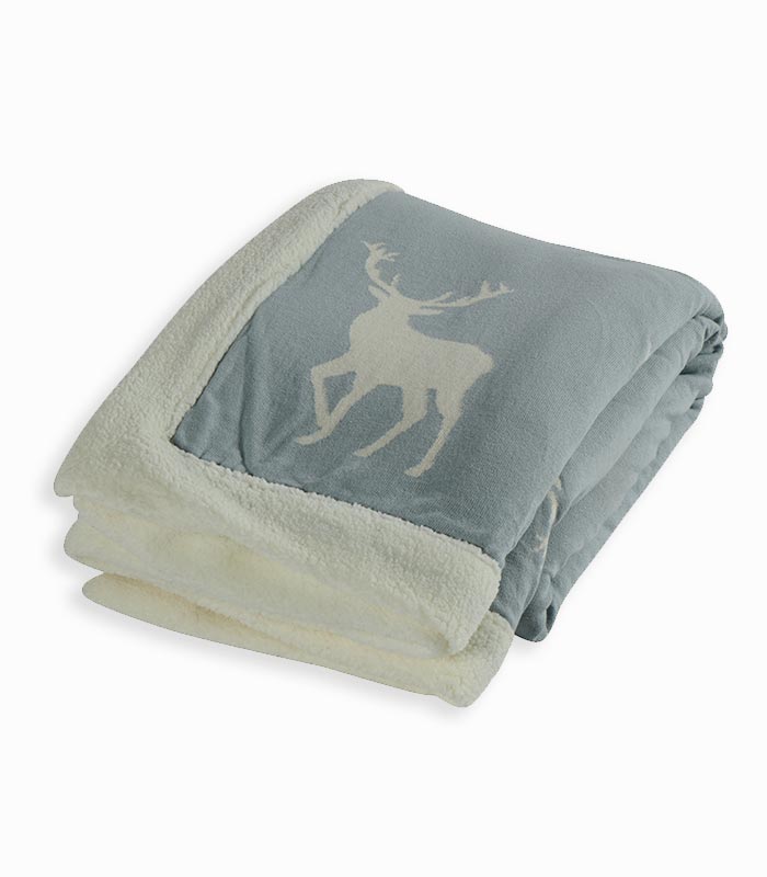 Plaid bleu avec caribous Plaid bleu avec caribous