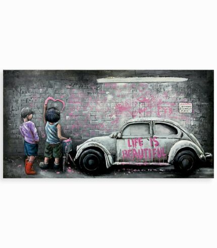Tableau métal ENFANTS GRAFFEUR