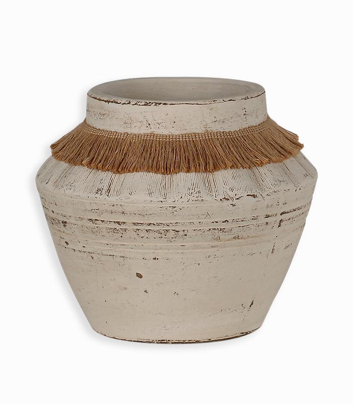 Vase en terre cuite blanche Vase en terre cuite blanche