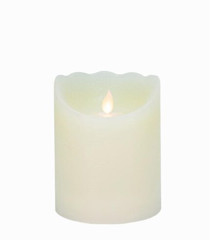 Bougie LED cylindrique ivoire