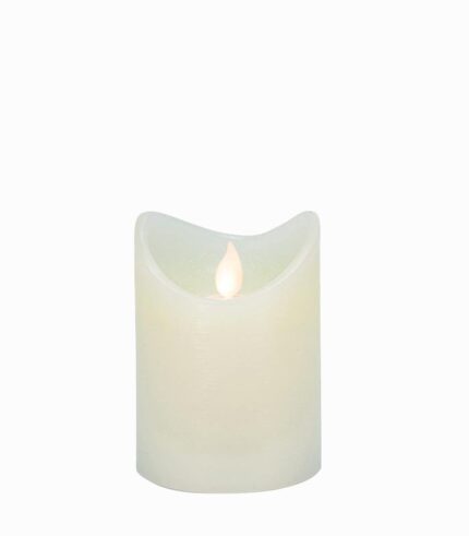 Bougie LED cylindrique ivoire Ø 7.5 cm