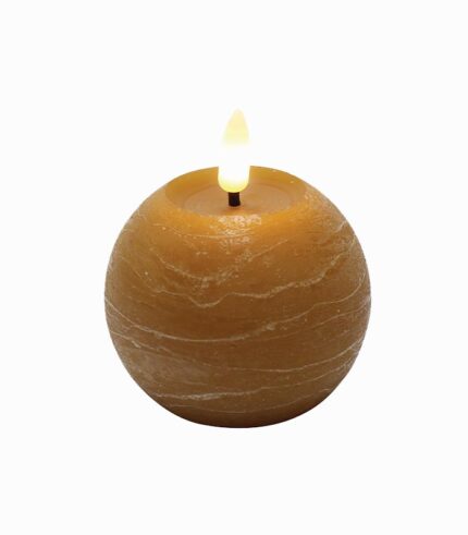 Bougie LED boule ambre