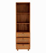 Colonne teck massif CARAWA 3 niches 3 tiroirs