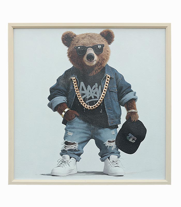 Tableau toile OURS RAPPEUR Tableau toile OURS RAPPEUR