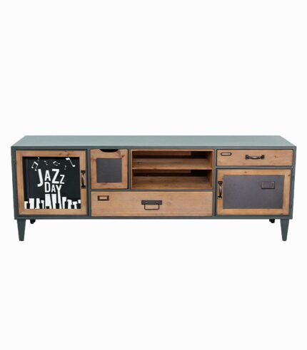 Meuble TV MINDY 3 tiroirs 2 portes