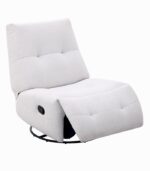Fauteuil relax tournant blanc DELSON