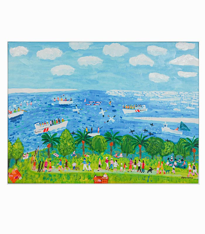 Tableau toile fait main Promenade en bord de mer Tableau toile fait main Promenade en bord de mer