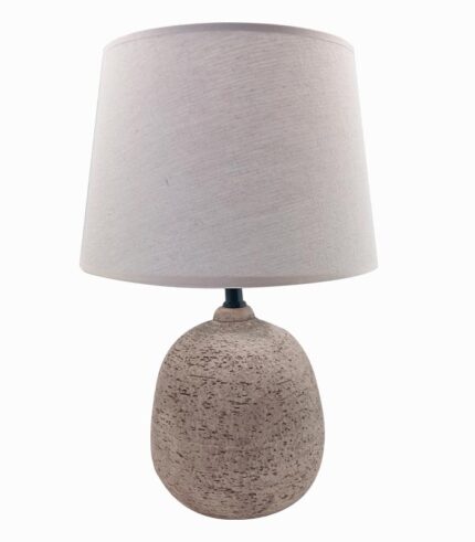 Lampe céramique marron