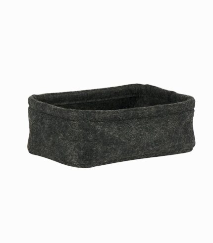 Corbeille de rangement feutrine grise
