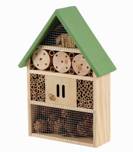Maison à insectes toit vert