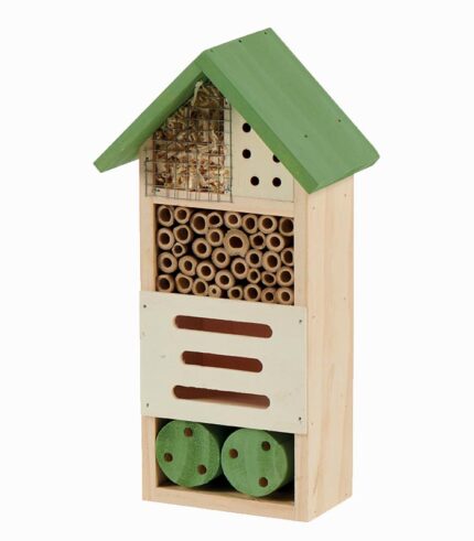 Maison à insectes toit vert