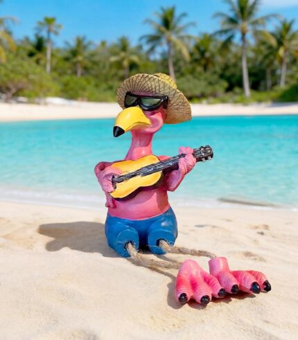 Flamant rose SOLAL avec guitare