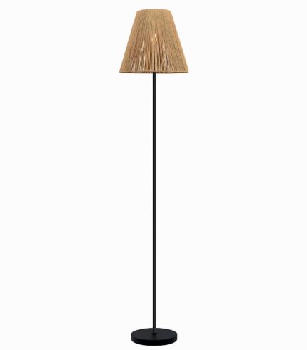 Lampadaire métal abat-jour papier