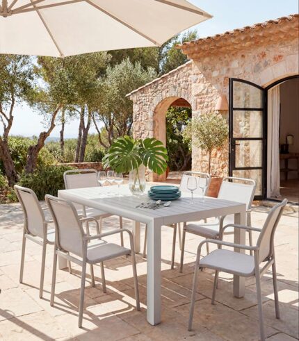 Table de jardin SAMET carrée extensible