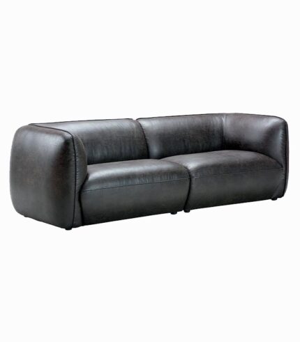 Canapé WALNEY havane foncé L 247 cm