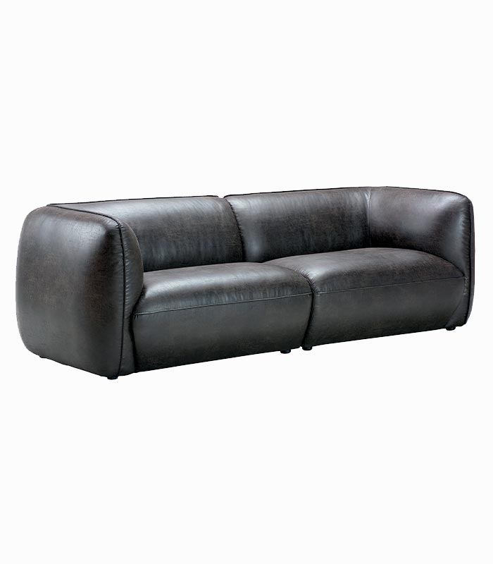 Canapé WALNEY havane foncé L 247 cm