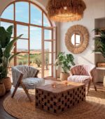 Fauteuils aux motifs ethniques