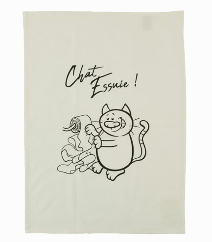 Torchon chat essuie !