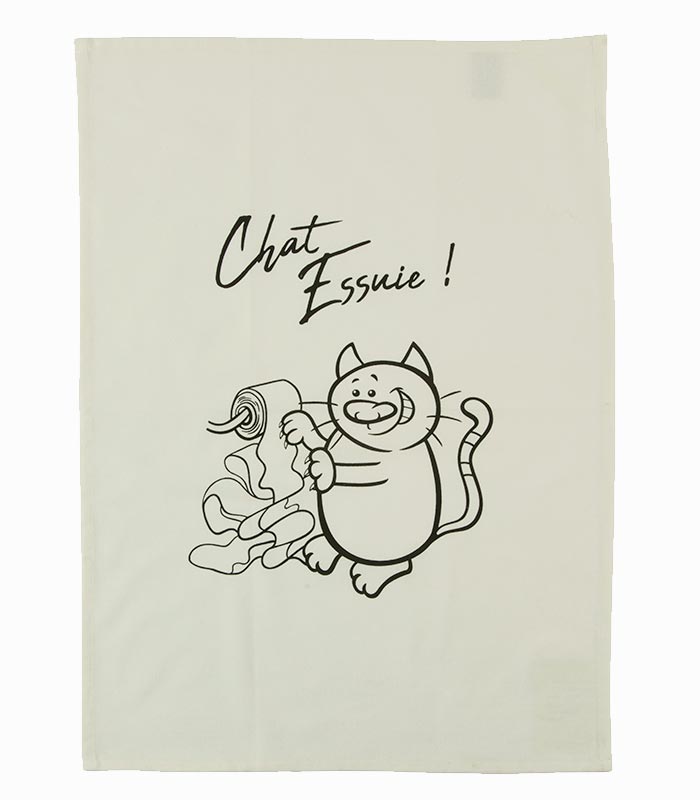 Torchon chat essuie ! Torchon chat essuie !