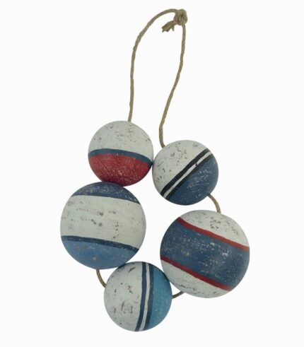 Suspension 5 boules en bois