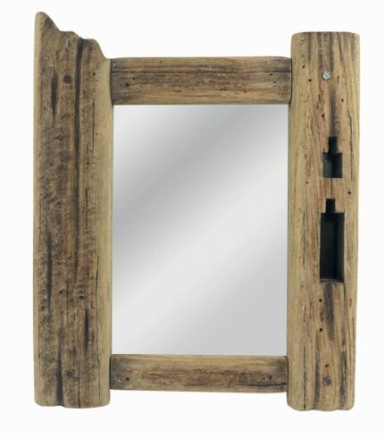 Miroir cadre en bois recyclé