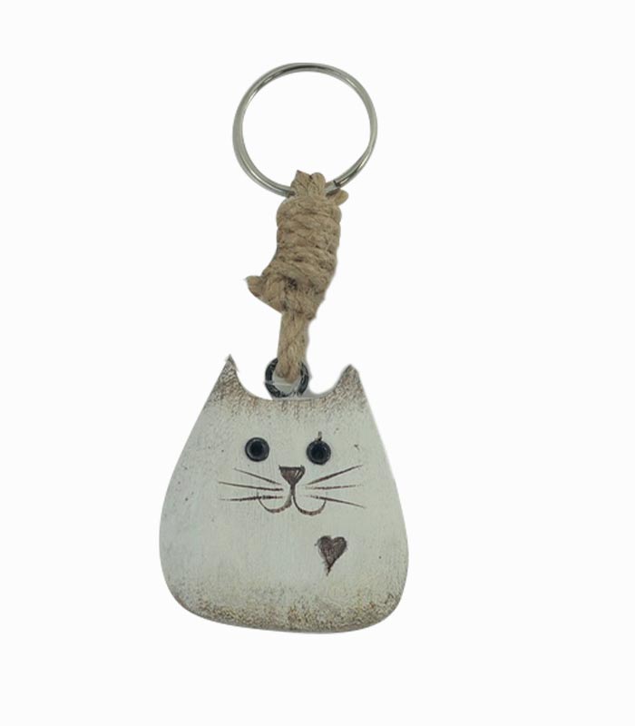 Porte-clés chat blanc Porte-clés chat blanc