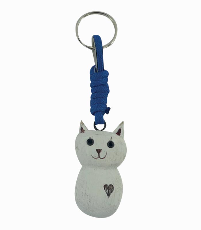 Porte-clés chat blanc Porte-clés chat blanc