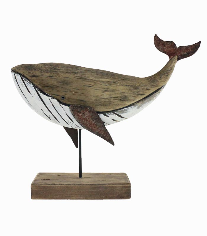 Baleine en bois sur pied Baleine en bois sur pied