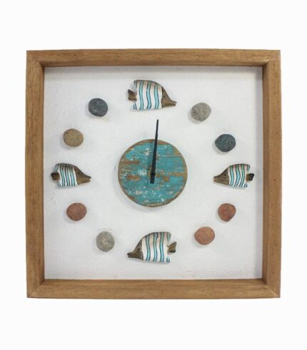 Horloge murale 4 poissons