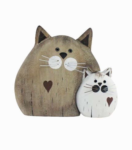Chats à poser en bois