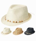 Chapeau d'été avec coquillages