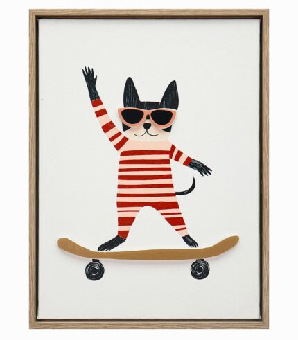 Tableau toile CHAT SKATEUR