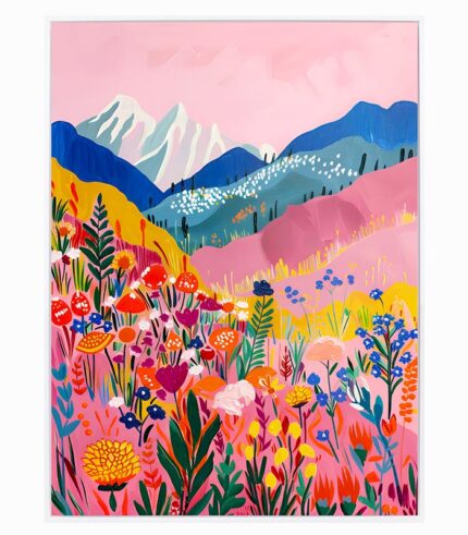 Tableau toile MONTAGNE PASTEL
