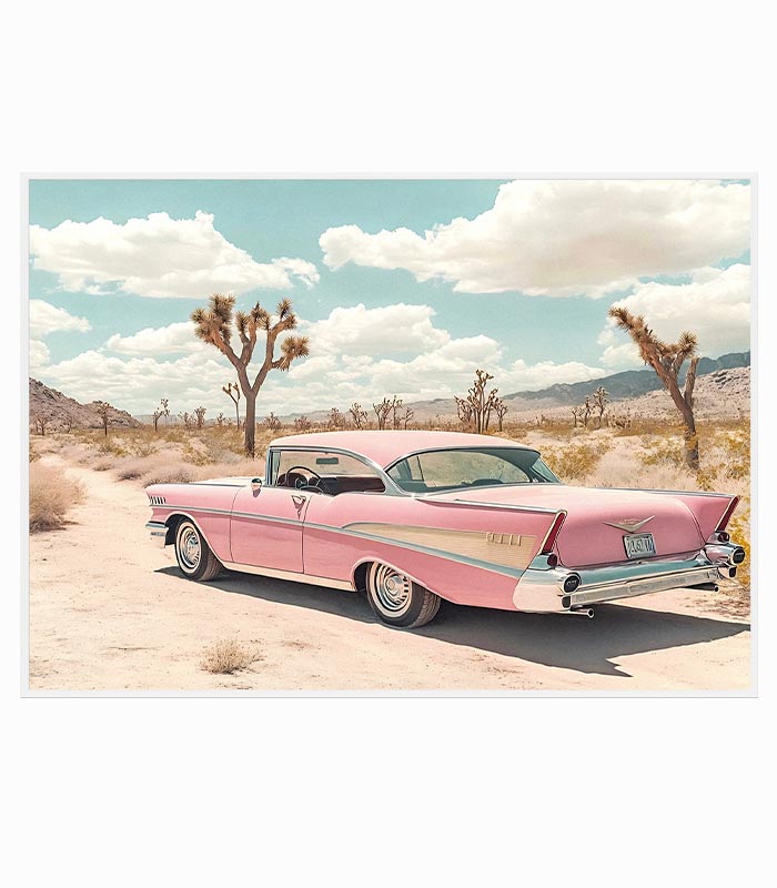 Tableau toile CADILLAC ROSE Tableau toile CADILLAC ROSE