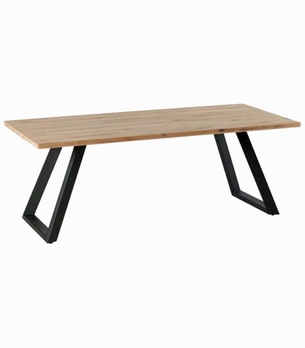 Table chêne et aulne finition blanchie KENNY
