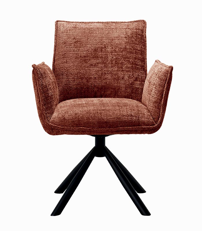 Fauteuil tournant GODNEY terracotta