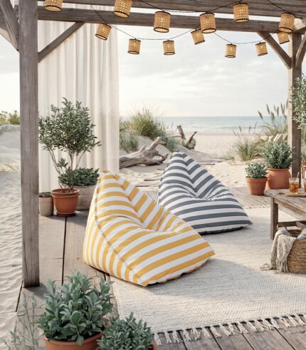 Pouf poire à rayure SUNNY