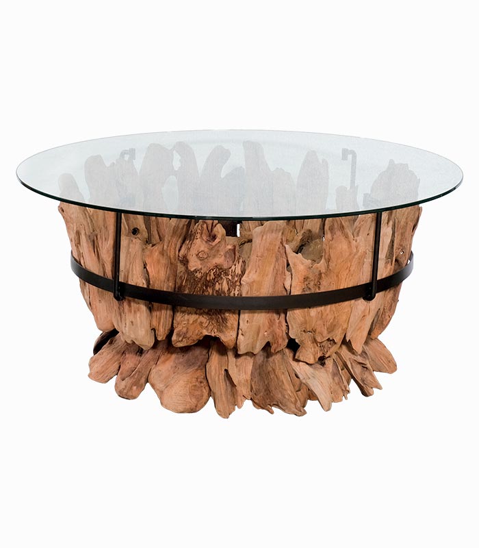 Table basse ronde racines de teck HANKAT Table basse ronde racines de teck HANKAT